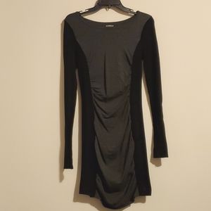 Express Black & Grey Sweater Dress
